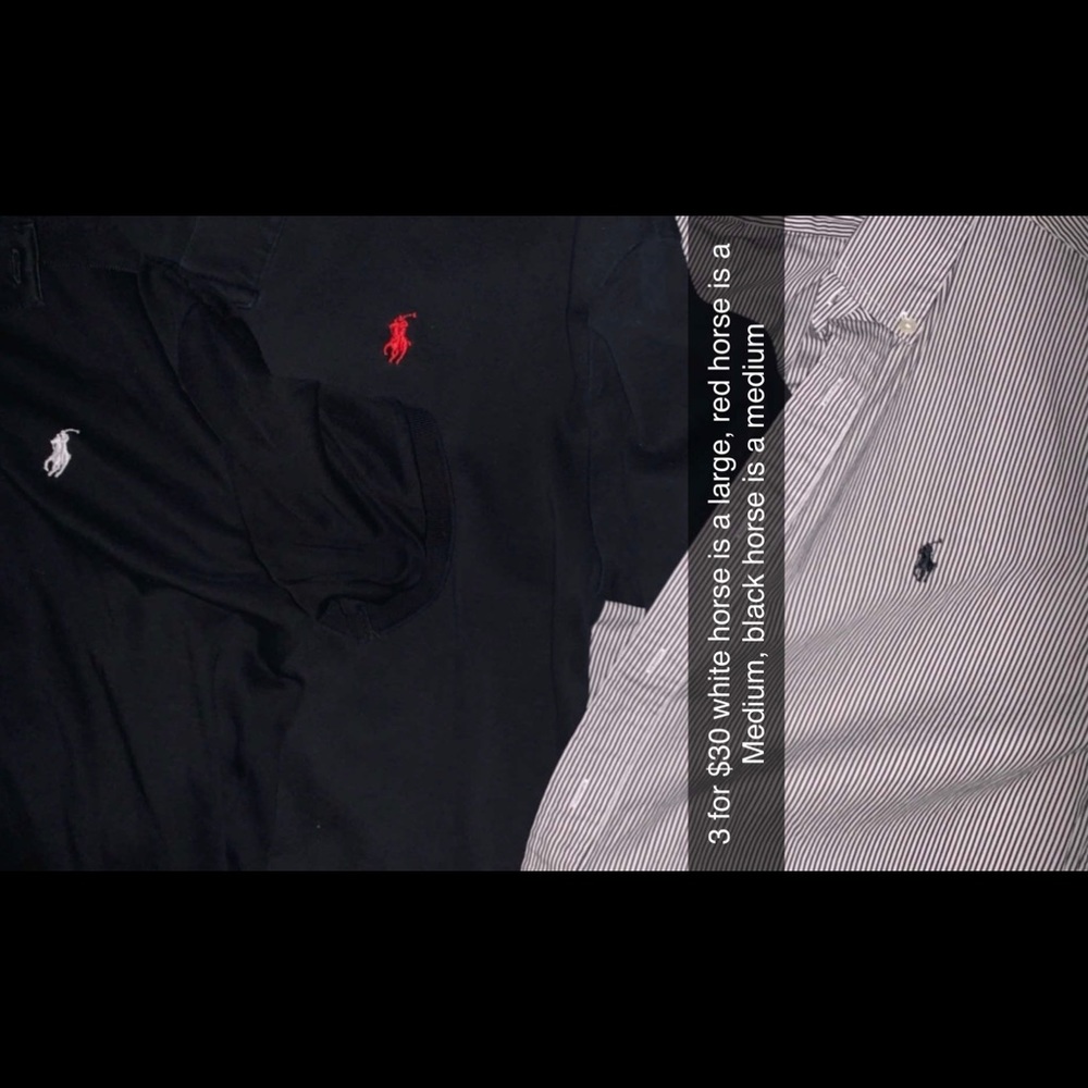3 polo shirts